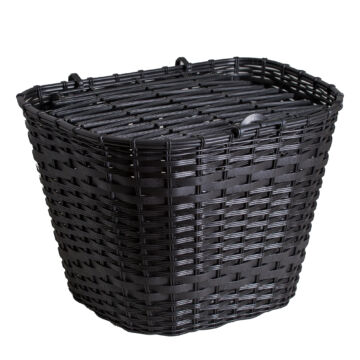 Kosár műanyag fekete fekete tetővel, 37×26×26,5