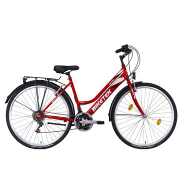 28 Biketek Maxwell kerékpár női piros váltós trekking