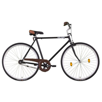 28" Férfi kontrás kerékpár fekete 53 cm-es váz