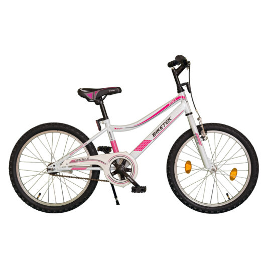 20" Biketek Smile kerékpár fehér-pink