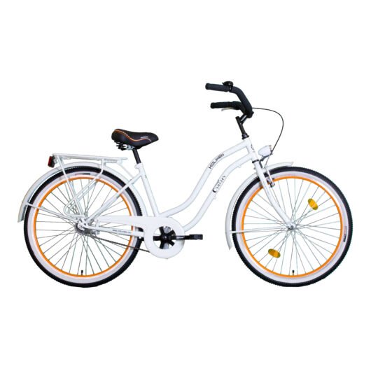 26" Koliken Cruiser kerékpár női fehér-narancssárga