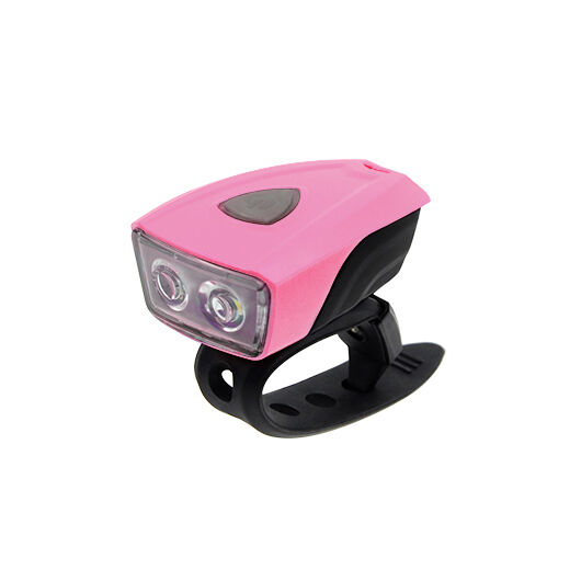 Első lámpa kormányra USB rózsaszín, 150 lumen, vízálló