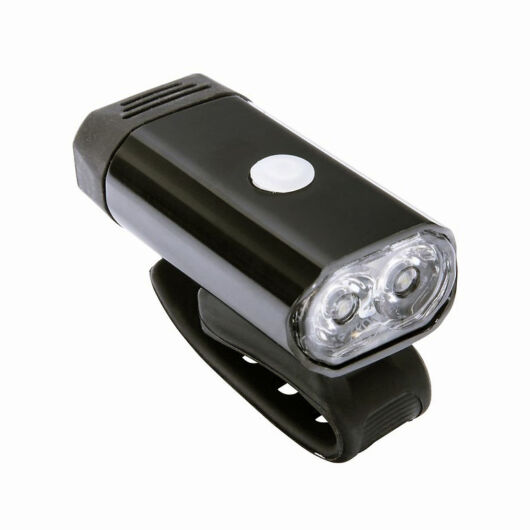 Első lámpa kormányra USB alu. fekete 5W (300 lumen), 4 funkciós